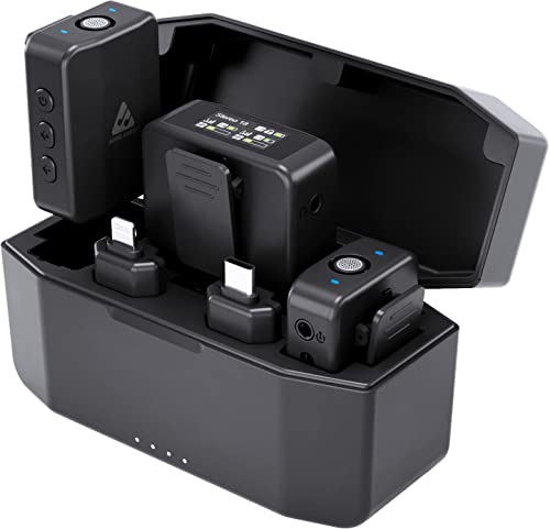 AM-W15 Dual Wireless Mics with Charging Case