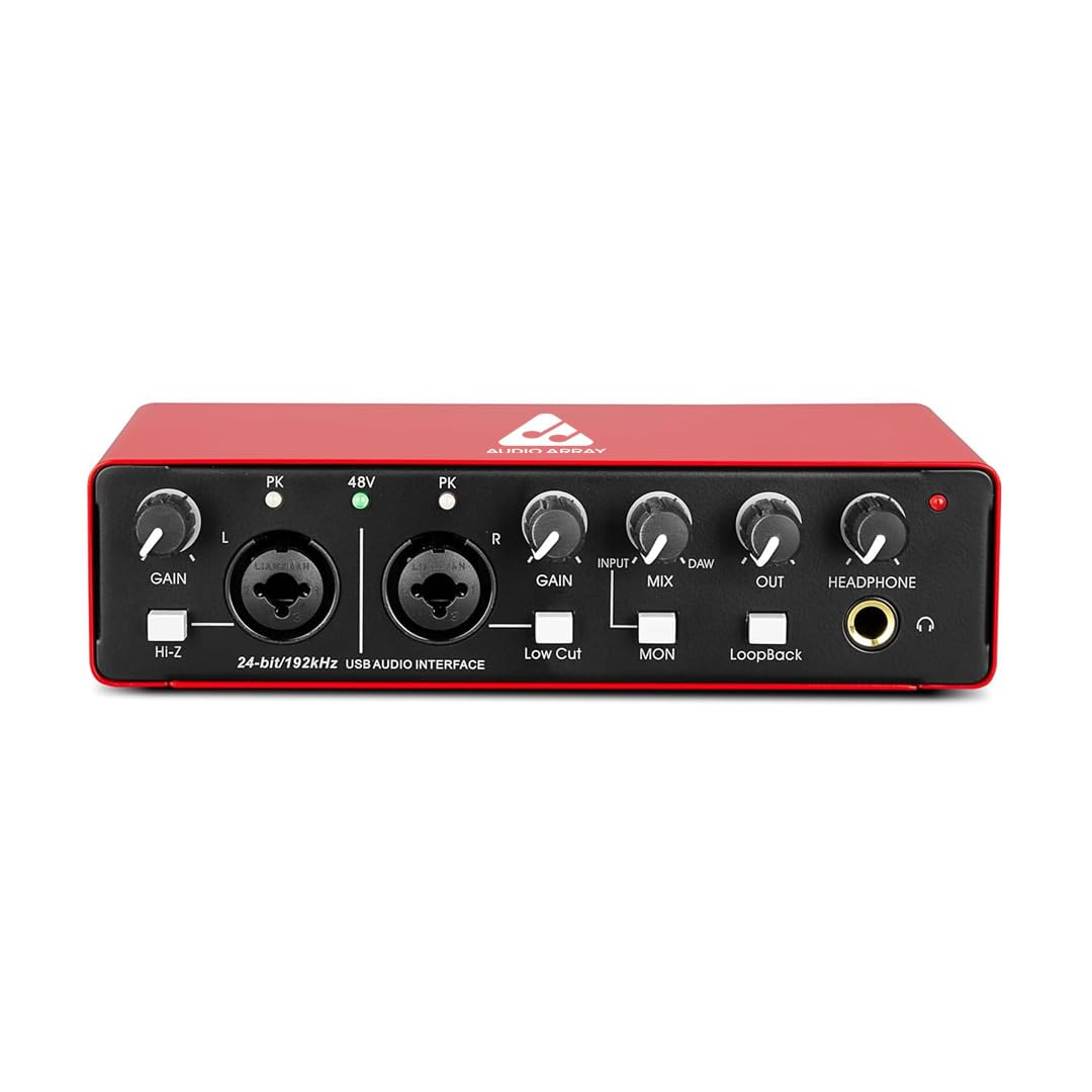 AI-04 2x2 Audio Interface | Metal Body | Red