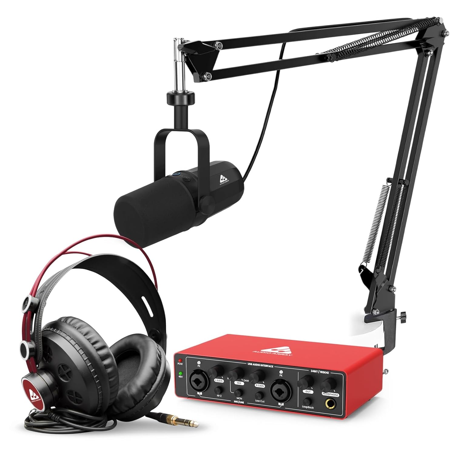 Audio Array Professional Dynamic Bundle with Headphones & Audio Interface | PB-12