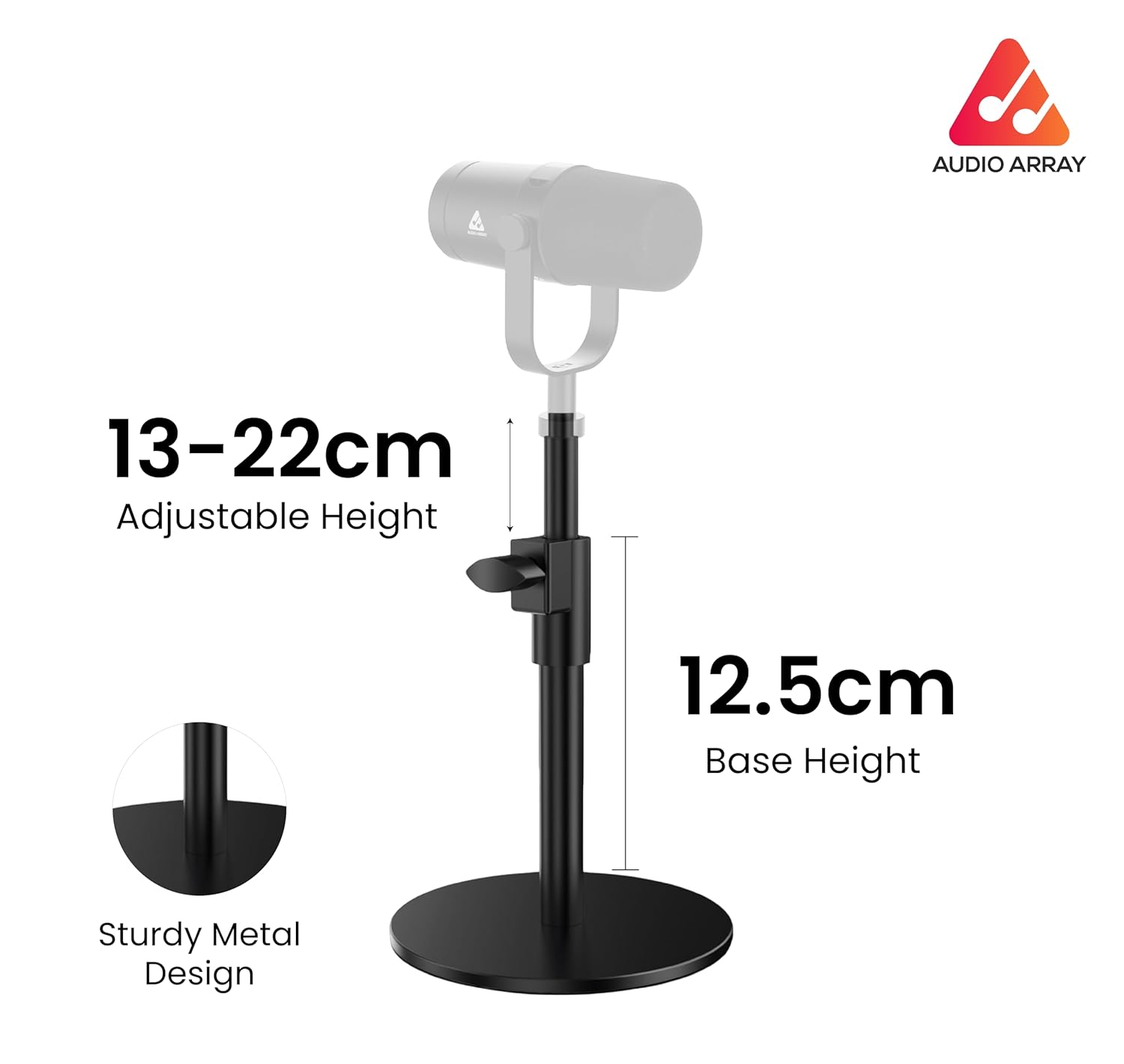 Audio Array AA-26 Tabletop Metal Microphone Stand