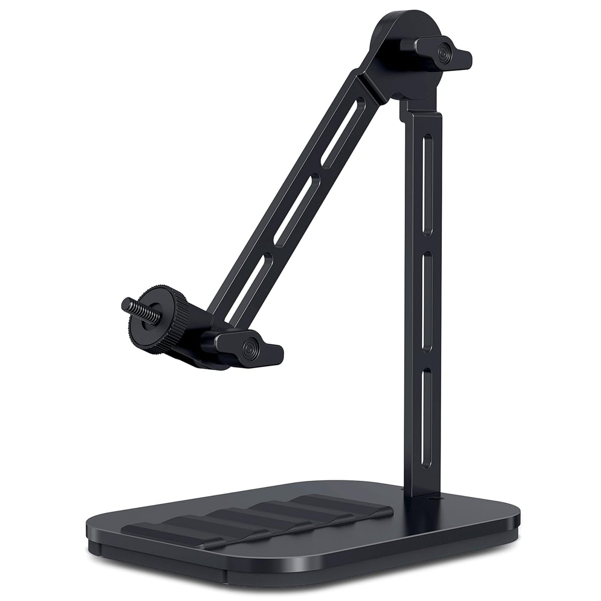 Audio Array AA-27 Heavy-Duty Desktop Microphone Boom Arm Stand – Counterbalance, Multi-Angle Swivel Arm, Weighted Anti-Slip Base, 5/8"-27 & 3/8" Adapter, Black