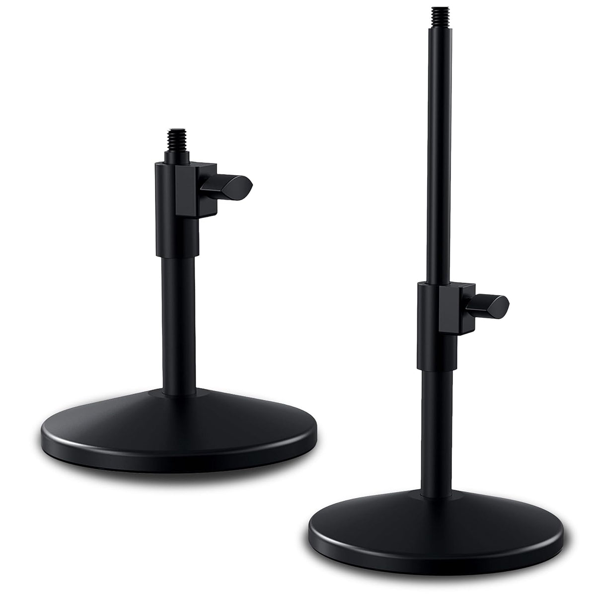 Audio Array AA-26 Pro Heavy-Duty Adjustable Desktop Microphone Stand – Weighted Base, Height Adjustable, 5/8"-27 Thread, Black