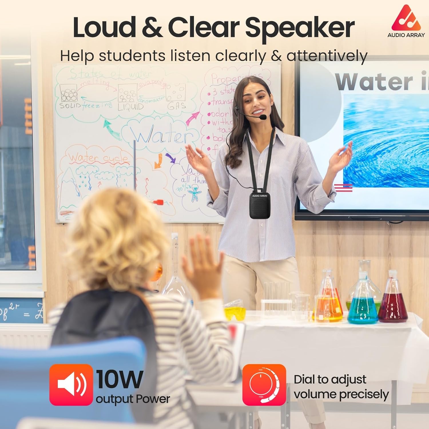 Audio Array AM-W47 Voice Amplifier, 10W Speaker & Wired Mic