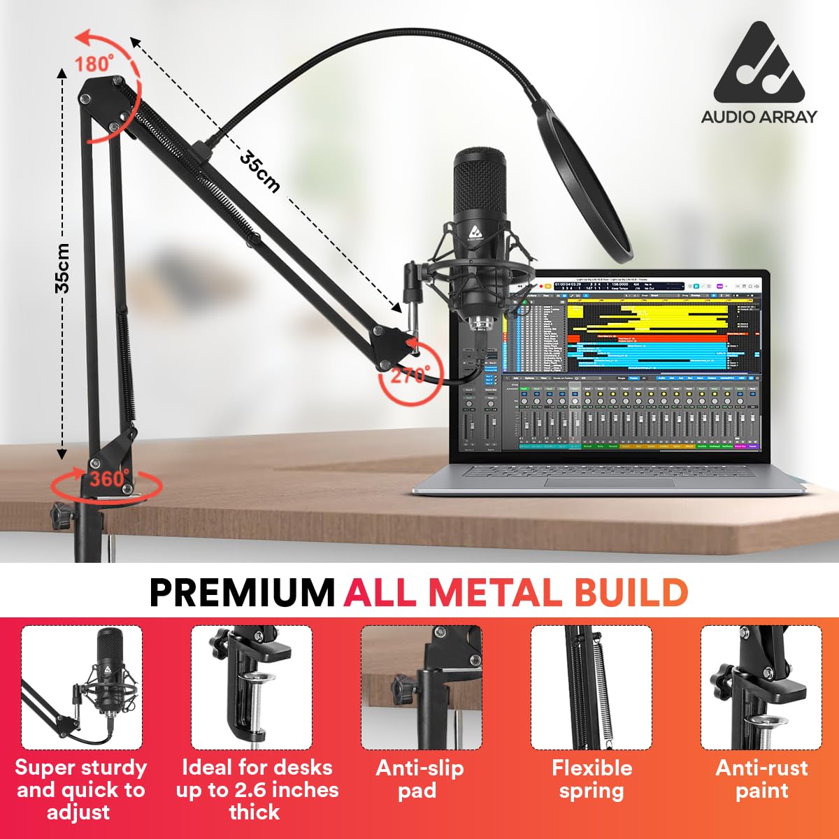 AM-C1 USB Condenser Microphone Kit