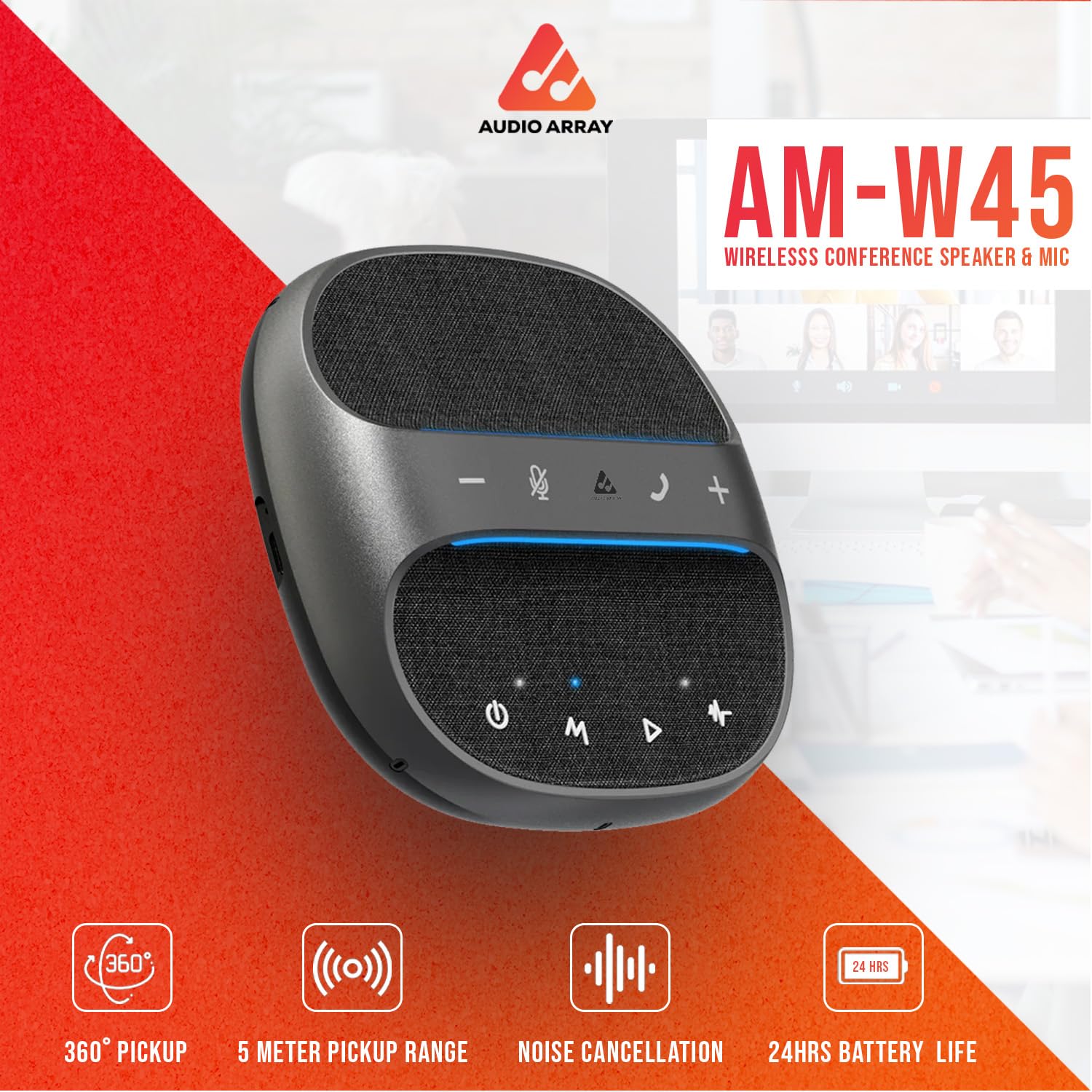 AM-W45 Wireless Conference Microphone with Speaker