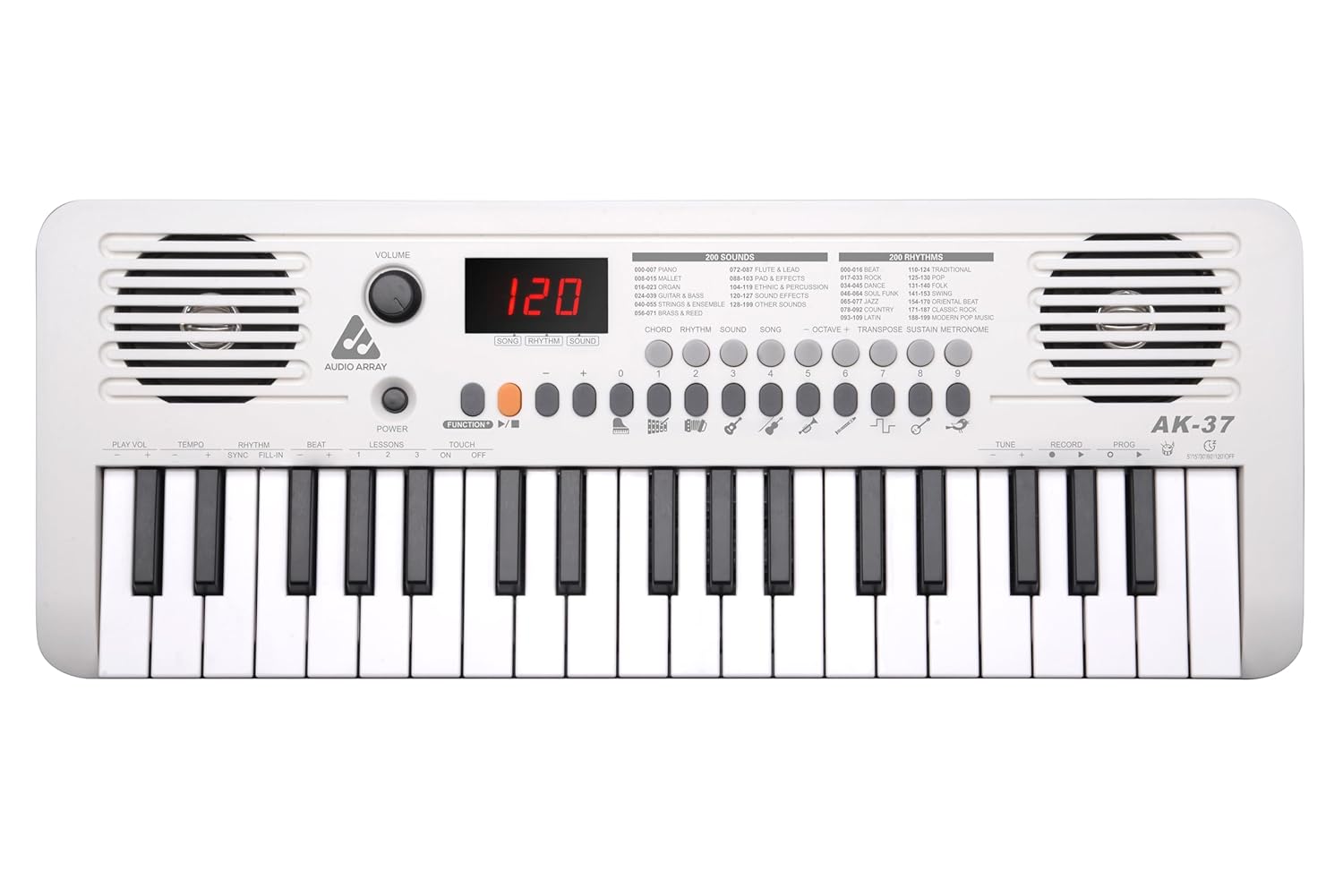 Audio Array AK-37-W White MIDI Keyboard