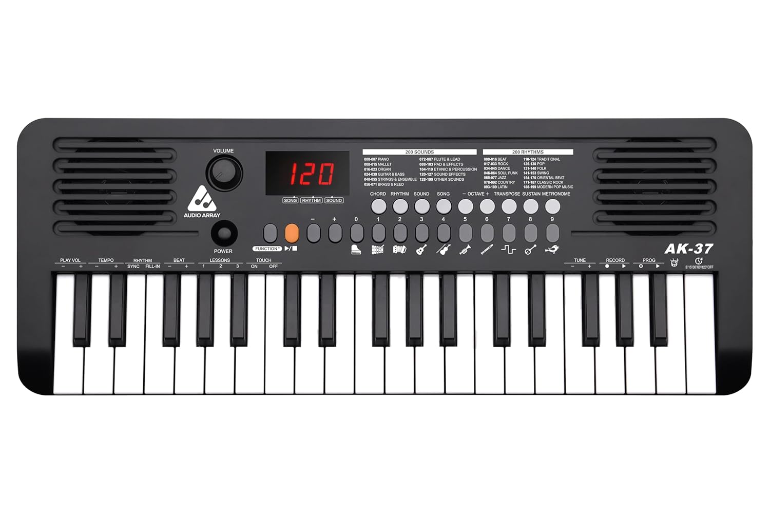 Audio Array AK-37 Black MIDI Keyboard
