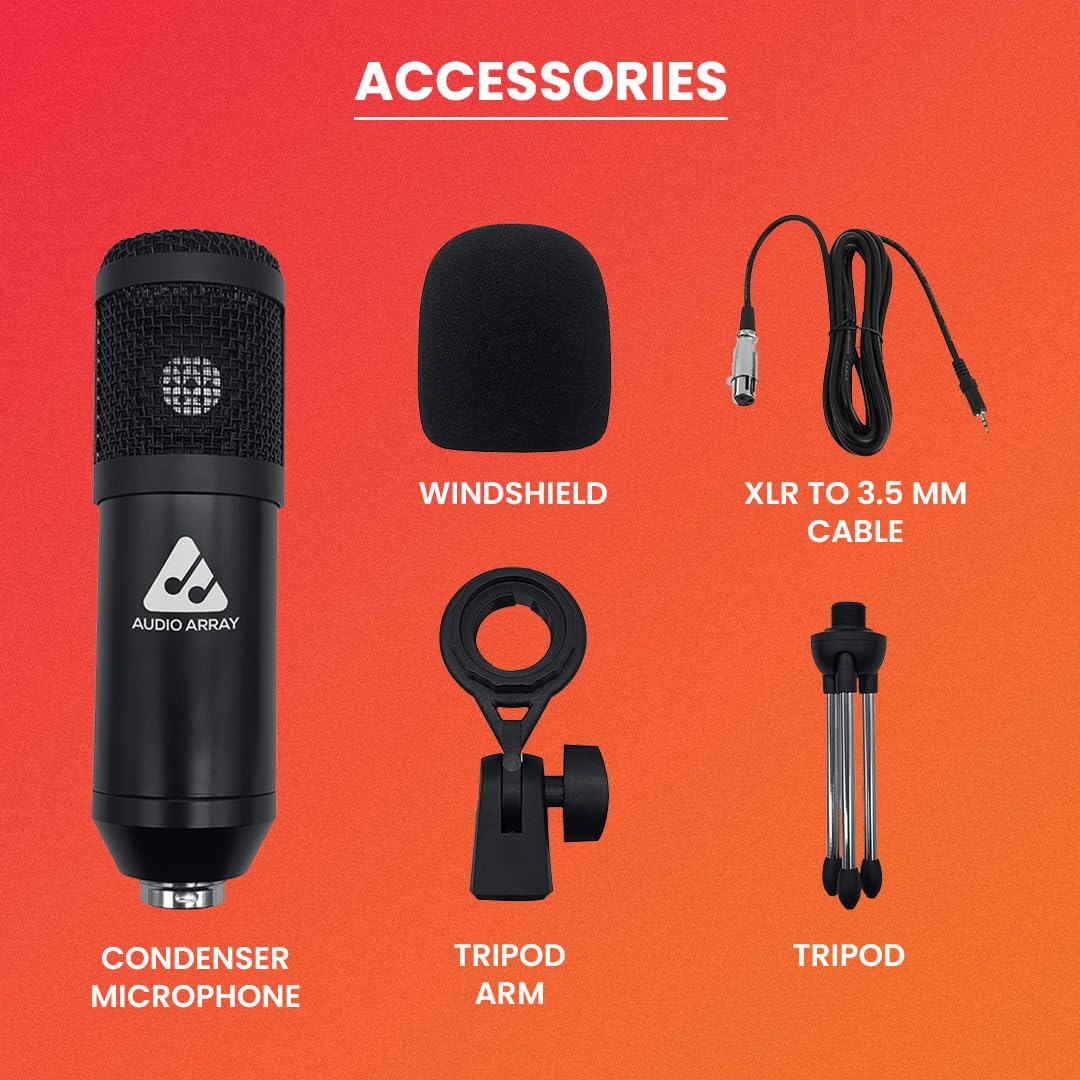 AM-C39 XLR to 3.5mm Condenser Microphone Kit