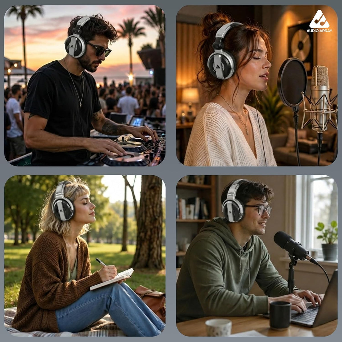 Audio Array AH-53 Studio Monitoring Headphones – 53mm Driver, 60Ω, Closed-Back, 10Hz–30kHz