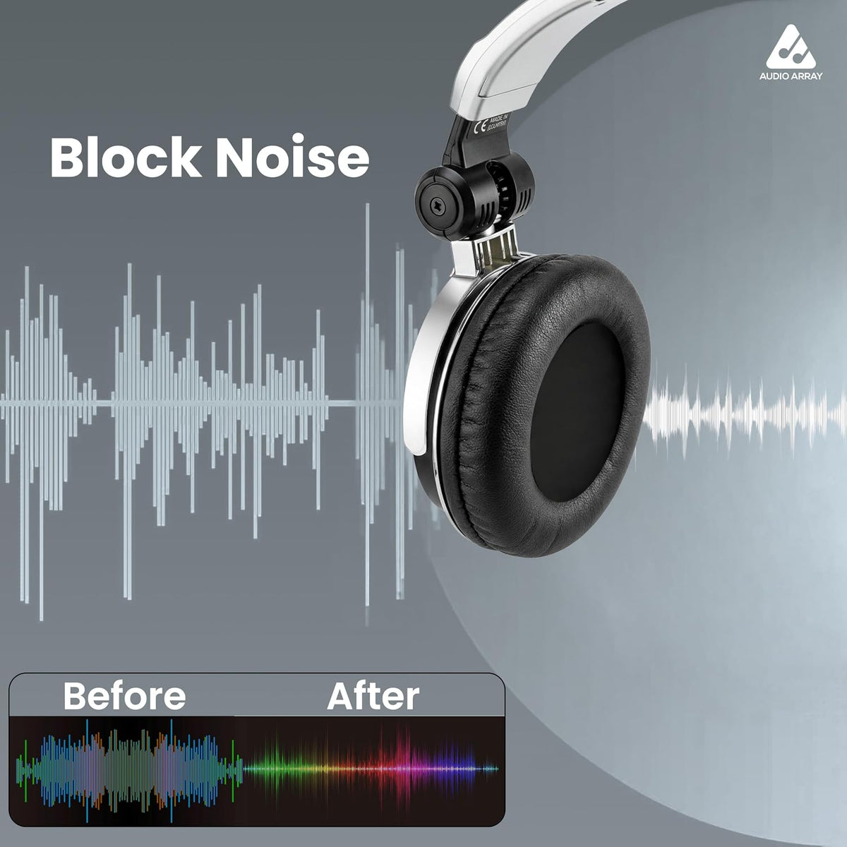 Audio Array AH-53 Studio Monitoring Headphones – 53mm Driver, 60Ω, Closed-Back, 10Hz–30kHz