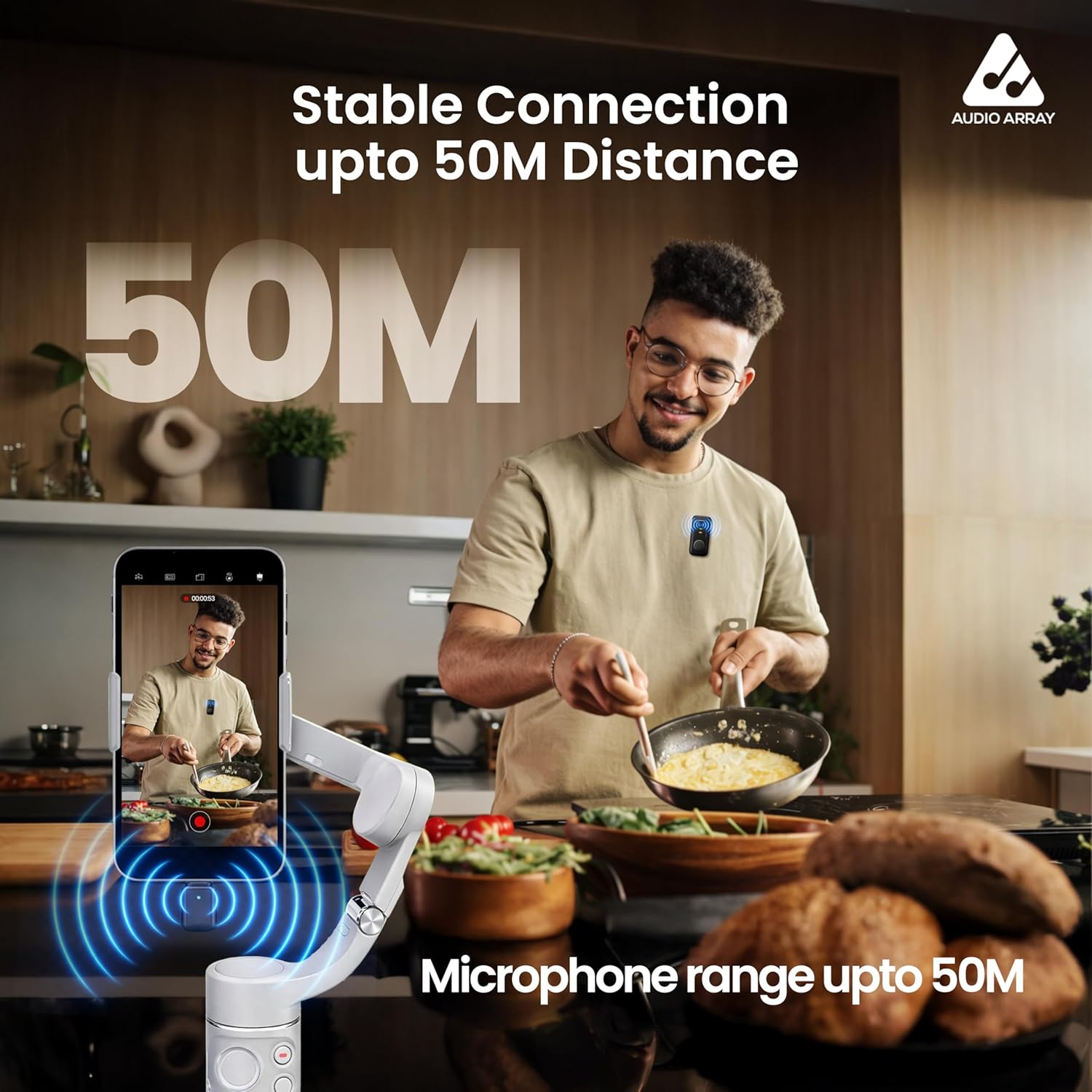 Audio Array AM-W24 Wireless Magnetic Mic, AI Noise Reduction