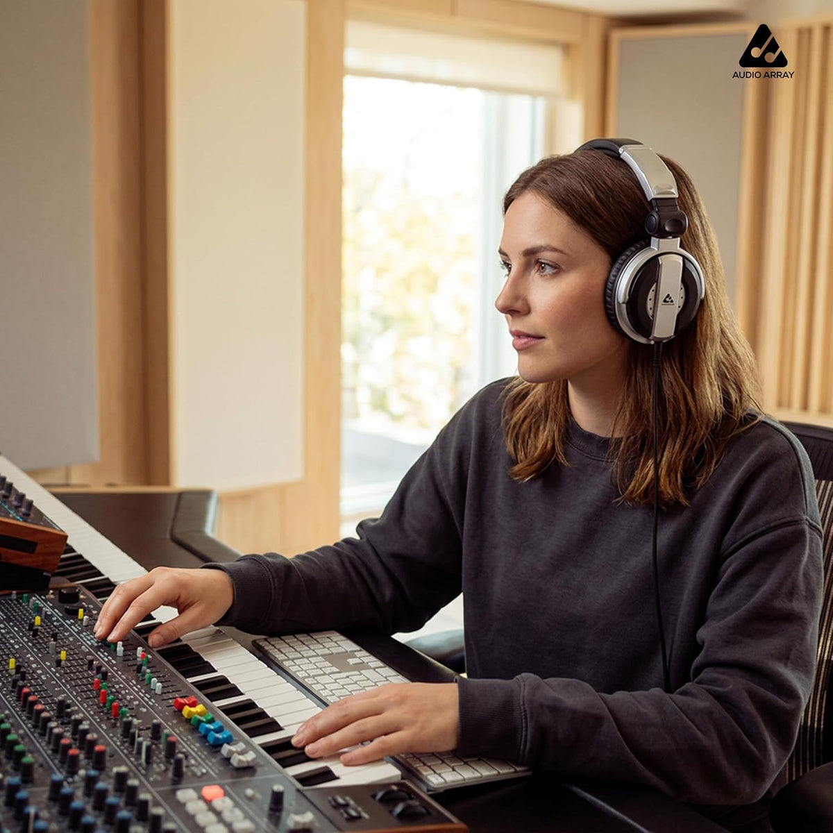 Audio Array AH-53 Studio Monitoring Headphones – 53mm Driver, 60Ω, Closed-Back, 10Hz–30kHz