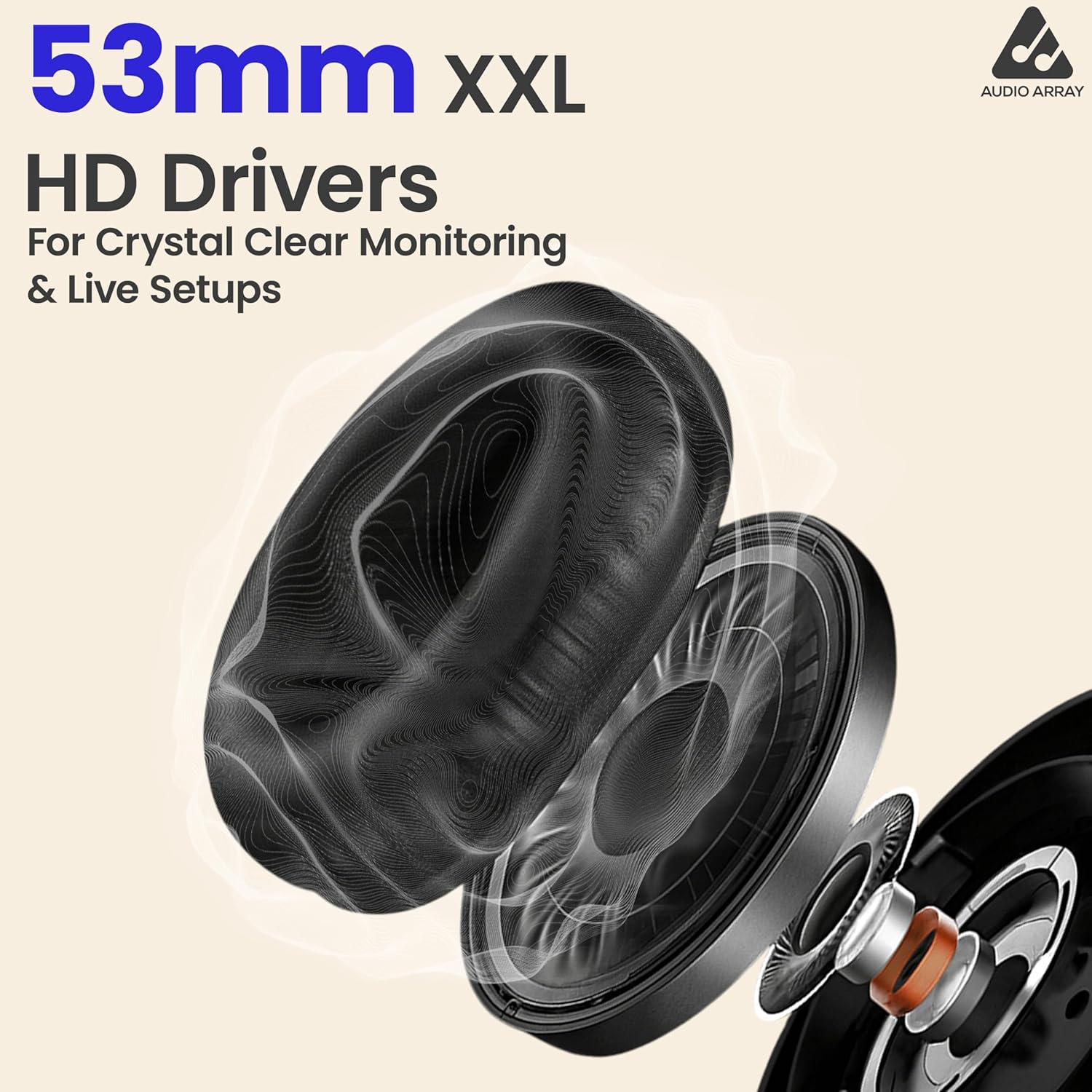 Audio Array AH-60-BL Professional Monitoring Headphones