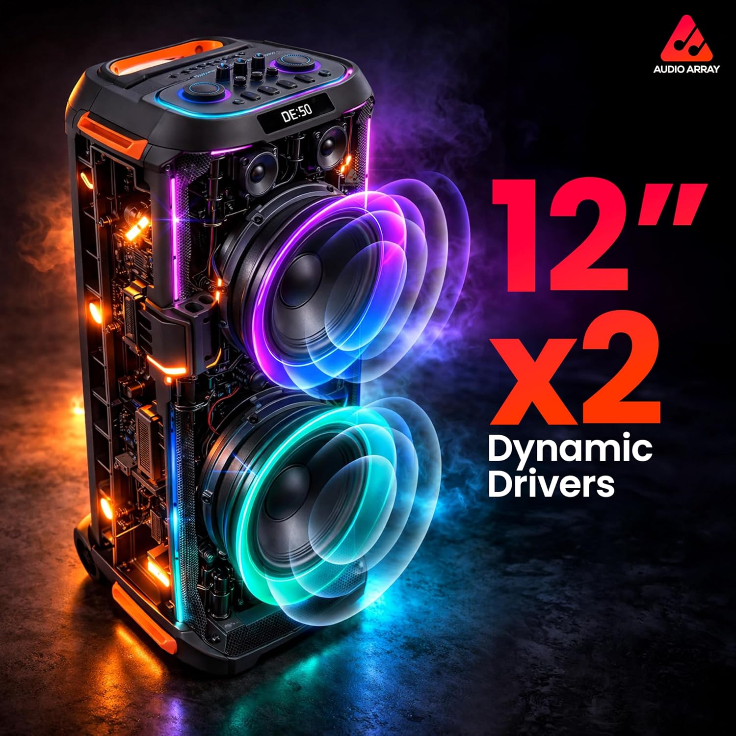 Audio Array SoniqX 160W Trolley BT Party Speaker AM-S6