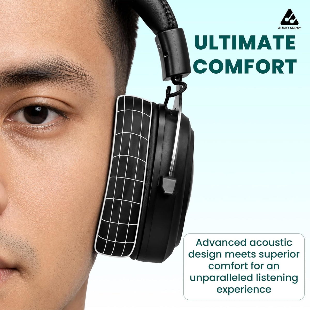 Audio Array AH-53 Pro Studio Monitoring Headphones – 53mm Driver, 64Ω, Closed-Back, 5Hz–30kHz, 4m Cable