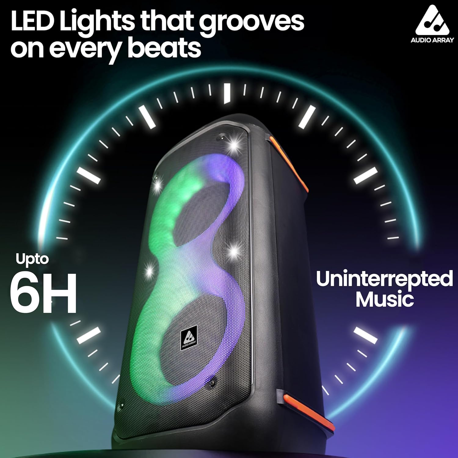 Audio Array SoniqX 160W Trolley BT Party Speaker AM-S6