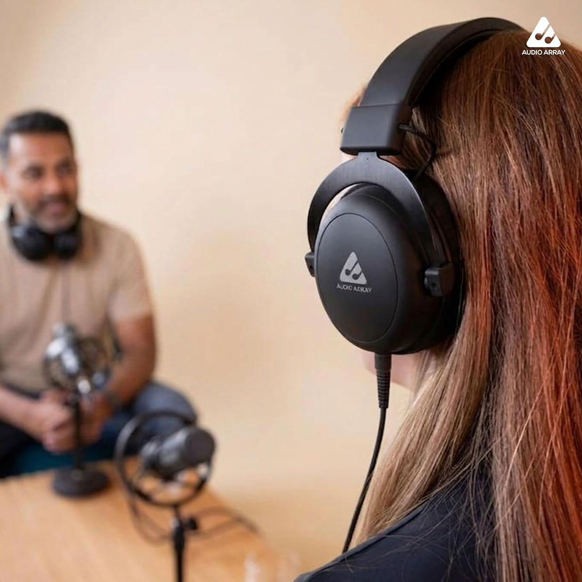 Audio Array AH-53 Pro Studio Monitoring Headphones – 53mm Driver, 64Ω, Closed-Back, 5Hz–30kHz, 4m Cable