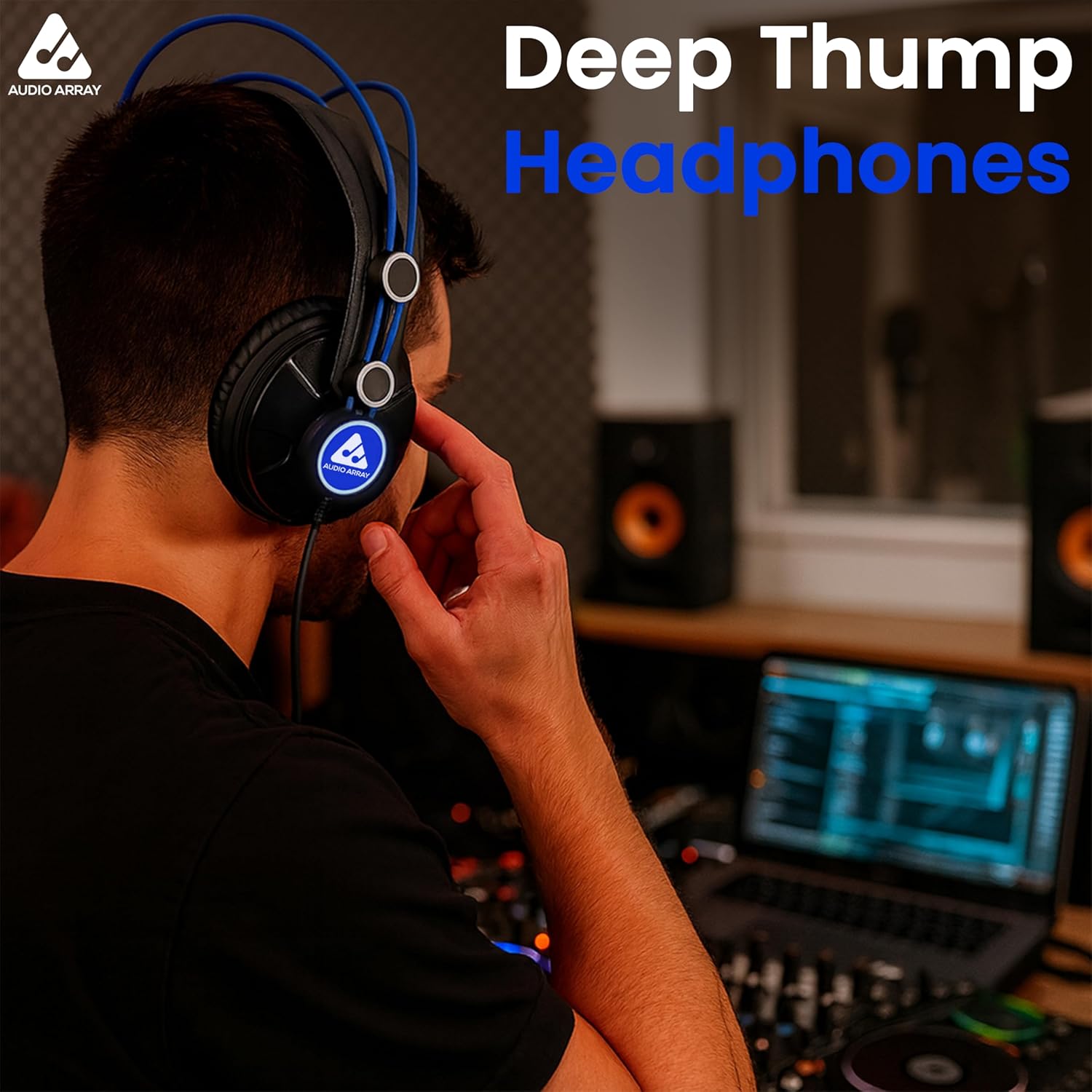 Audio Array AH-60-BL Professional Monitoring Headphones