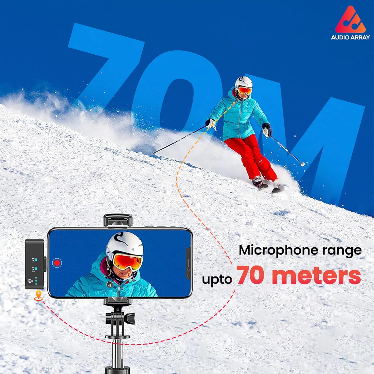 Audio Array AM-W23 Wireless Lav Mic, AI Noise Reduction