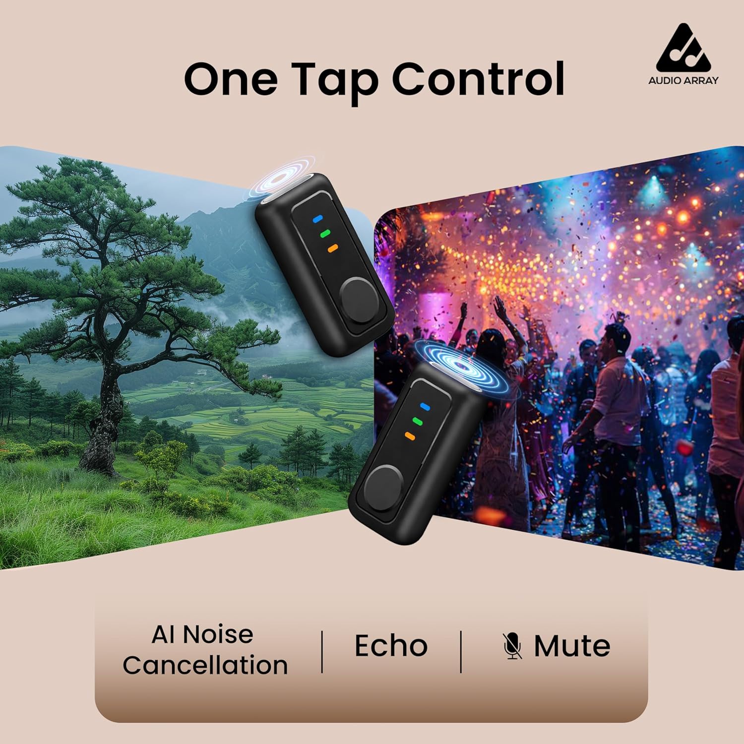 Audio Array AM-W24 Wireless Magnetic Mic, AI Noise Reduction