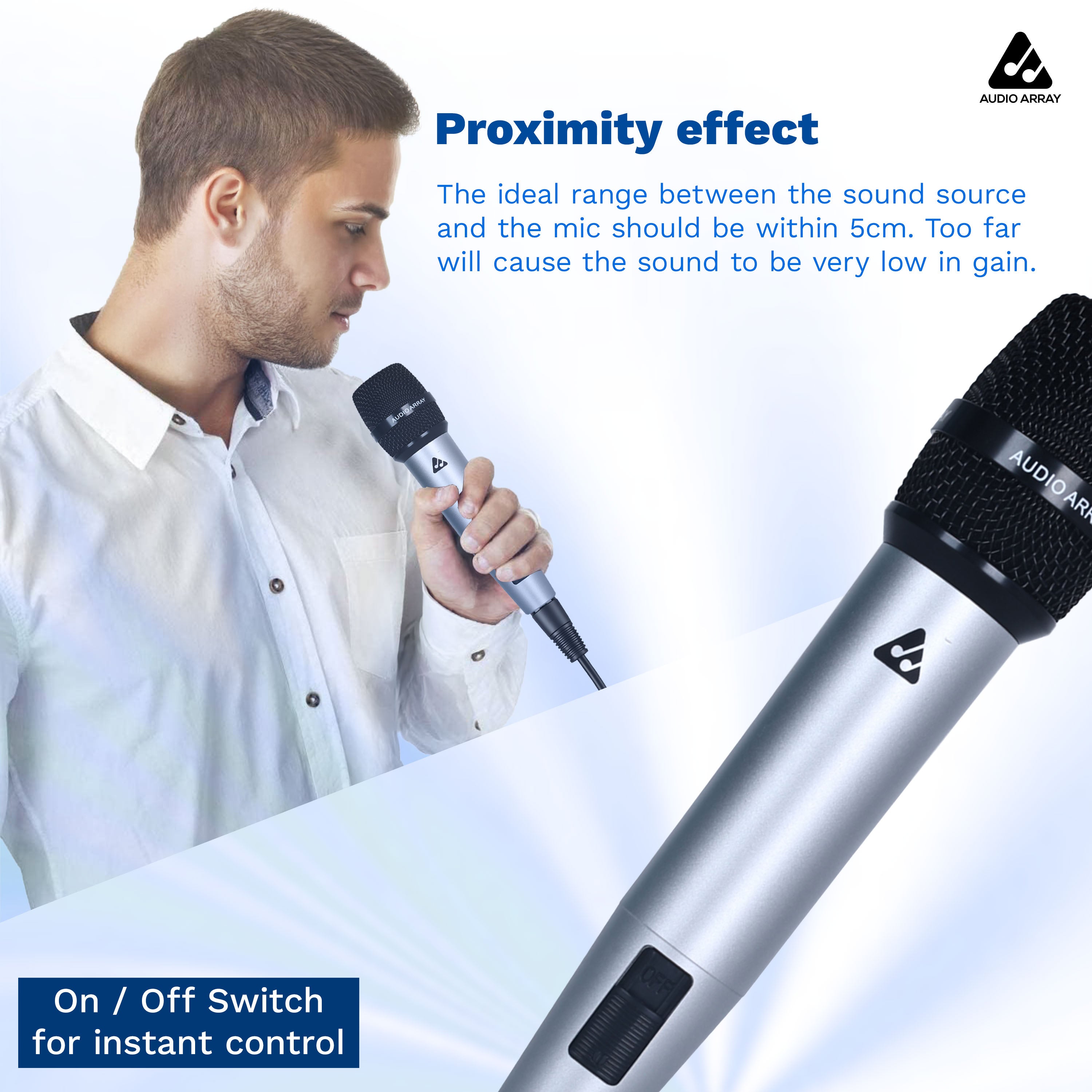 Audio Array Premium Dynamic XLR to TRS Microphone | 24Bit/48kHz | AM-C51