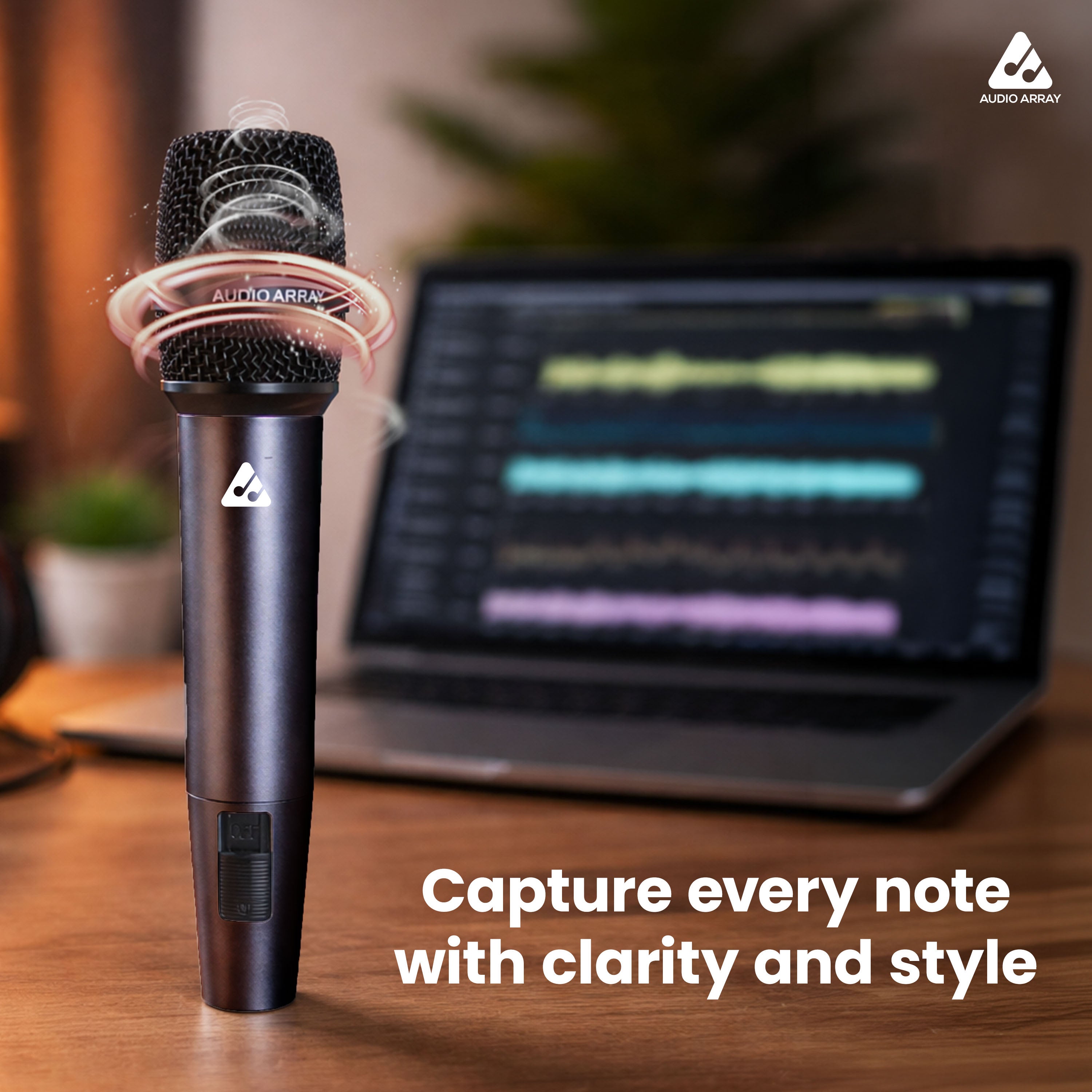 Audio Array Premium Dynamic XLR to TRS Microphone | 24Bit/48kHz | Cardioid Pattern | AM-C52