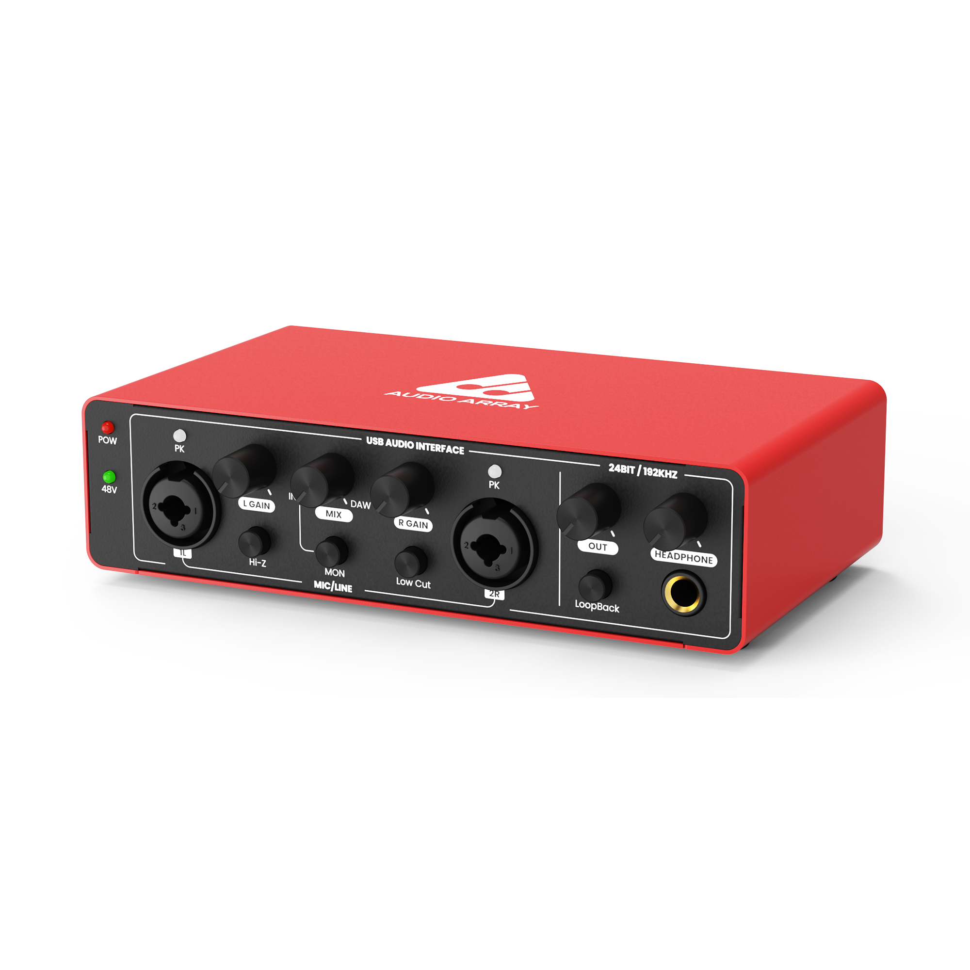 AI-04 2x2 Audio Interface | Metal Body | Red