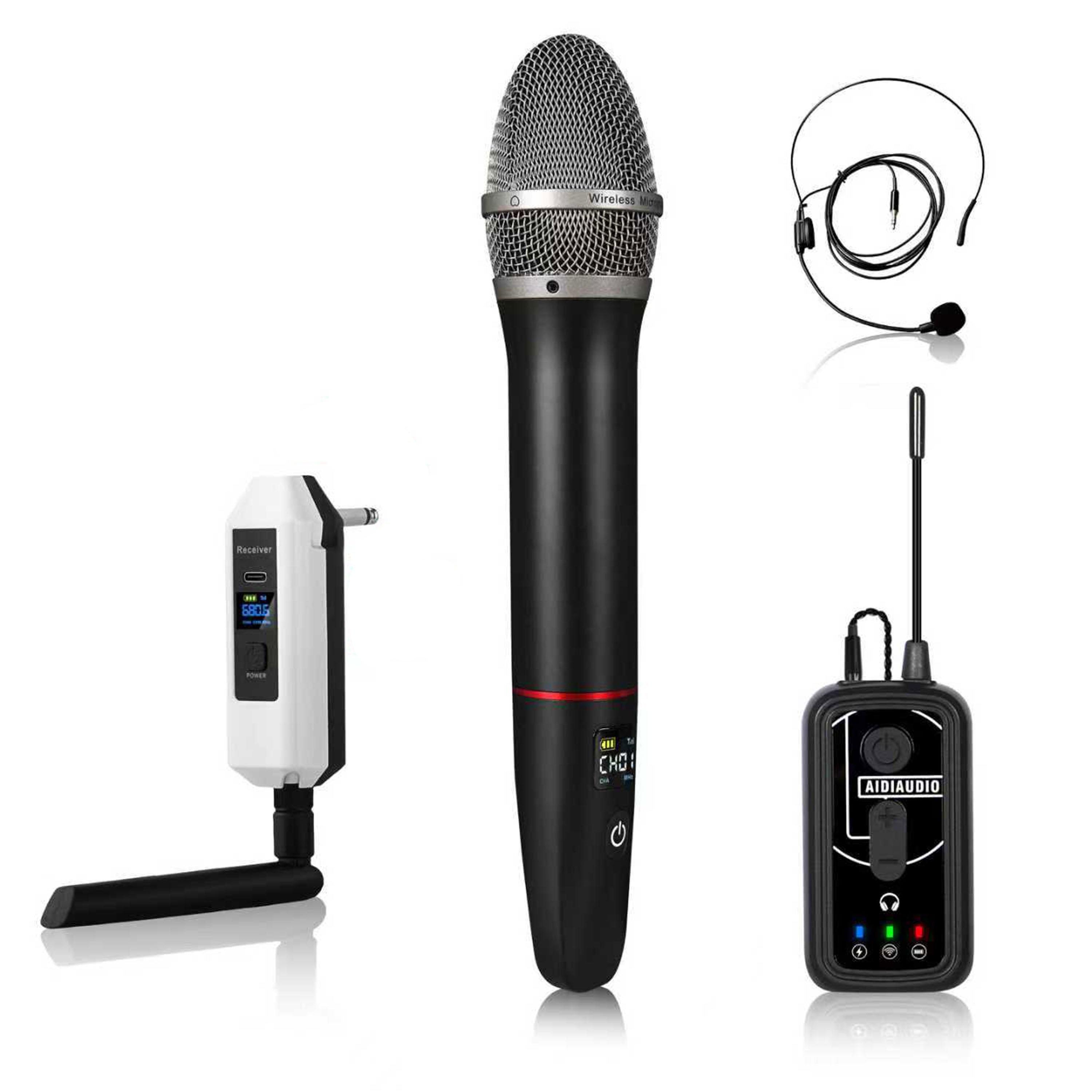 Audio Array Professional UHF Interview Microphone System | 630-690MHz | DP-718H