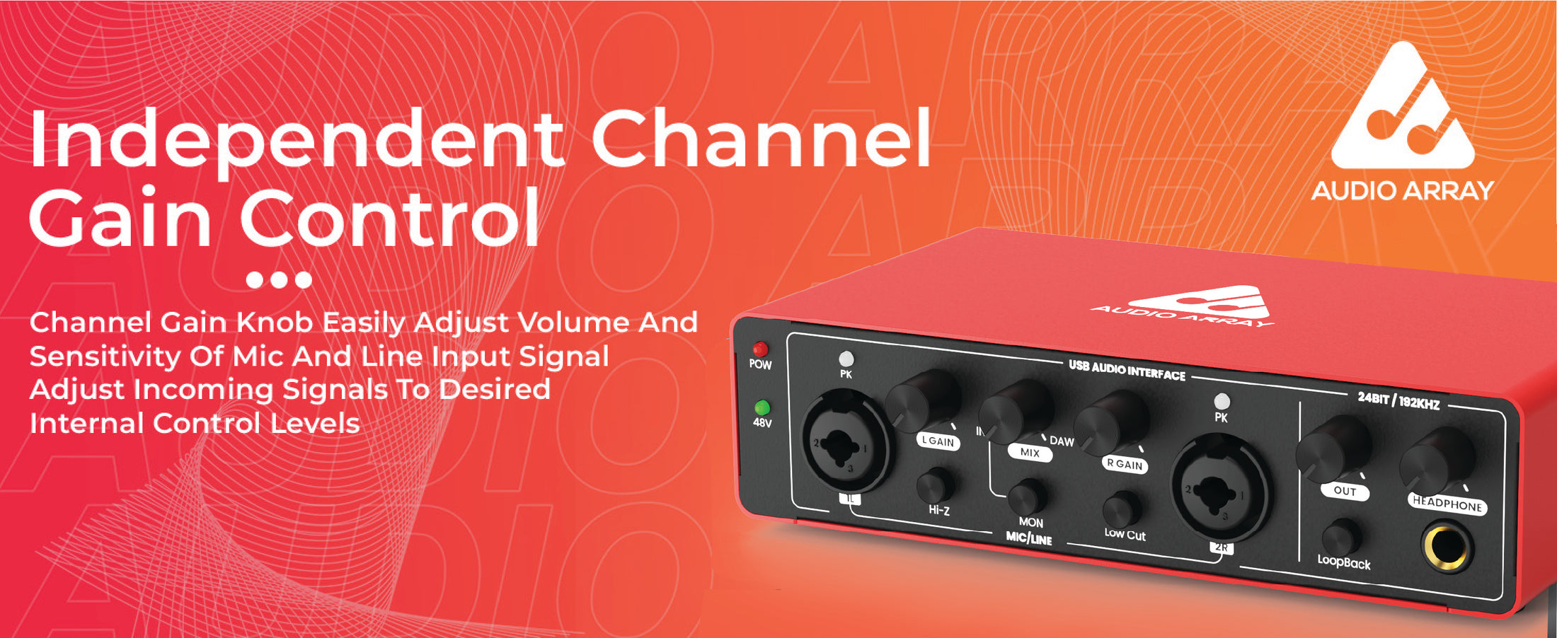 AI-04 2x2 Audio Interface | Metal Body | Red